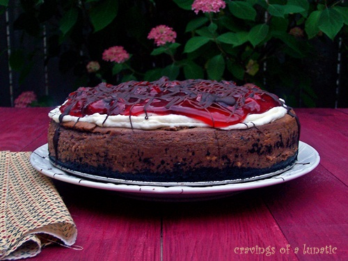Black Forest Cheesecake by Cravings of a Lunatic Black Forest Cheesecake