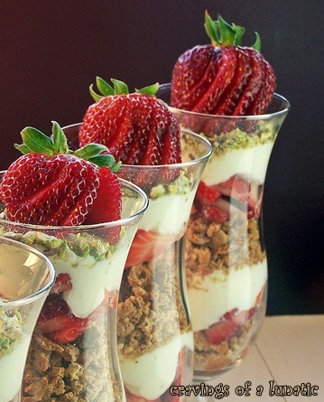 Strawberry Cannoli Parfait by Cravings of a Lunatic Strawberry Parfaits