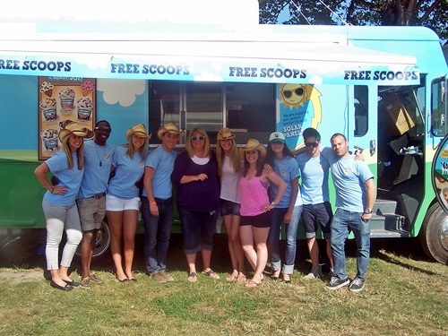 Kim with the B & J Crew Scoop Moovement with Ben & Jerry's at Bayfest