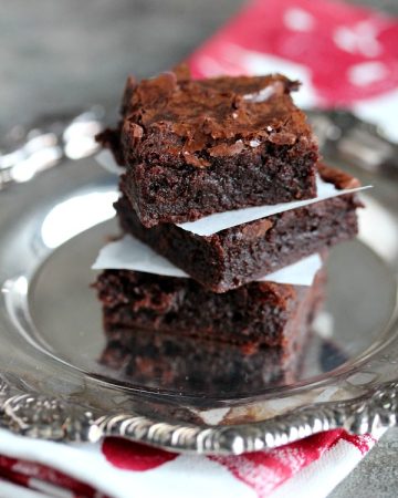 The Best Brownies in the World are ooey, gooey, fudgy brownies that will become a family favourite. I rarely make any other brownie recipe because we love this one so much!