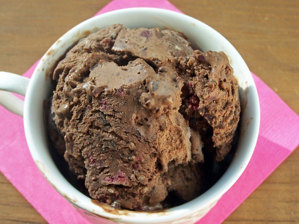 Triple Chocolate Cherry Walnut Ice Cream- Easy to make, addictive to eat.