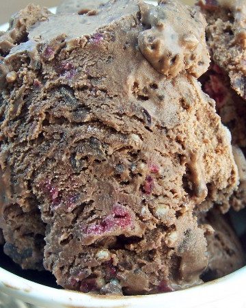 Triple Chocolate Cherry Walnut Ice Cream by Cravings of a Lunatic
