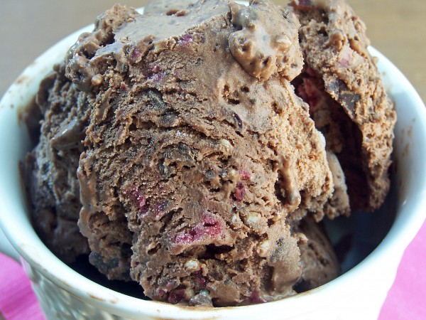 Triple Chocolate Cherry Walnut Ice Cream- Easy to make, addictive to eat. 