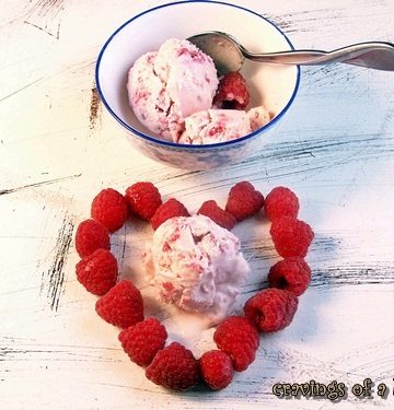 Raspberry Ice Cream by Cravings of a Lunatic