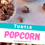 chocolate covered popcorn in bowls