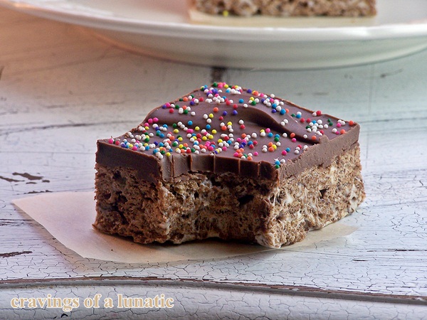 Cocoa Pebbles Krispies baked to perfection!