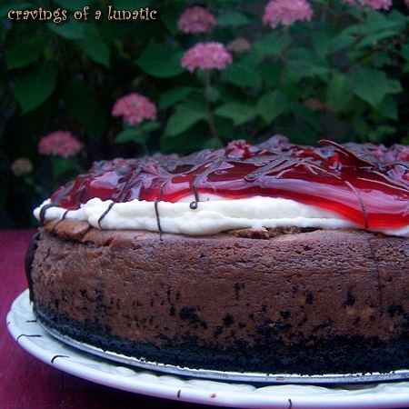 Black Forest Cheesecake from cravingsofalunatic.com- This is an easy recipe for a baked black forest cheesecake. This recipe is a family favourite!!