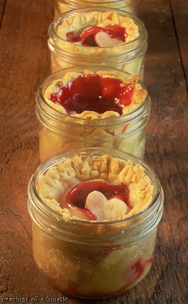 Cherry Pies in Jars | Cravings of a Lunatic | #cherry #cherrypie #dessert #pie
