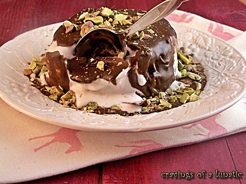 Cherry Eskimo Pie with Pistachios by Cravings of a Lunatic