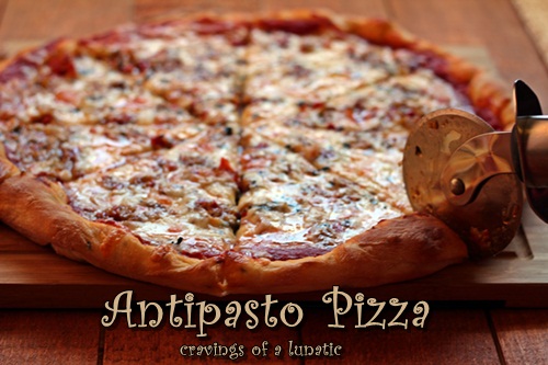 Antipasto Pizza | Cravings of a Lunatic | #pizza #italian #footballfood