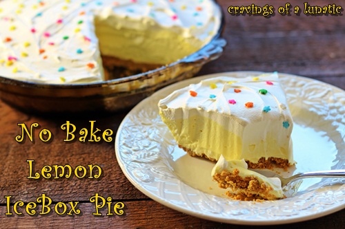 No Bake Lemon IceBox Pie by Cravings of a Lunatic