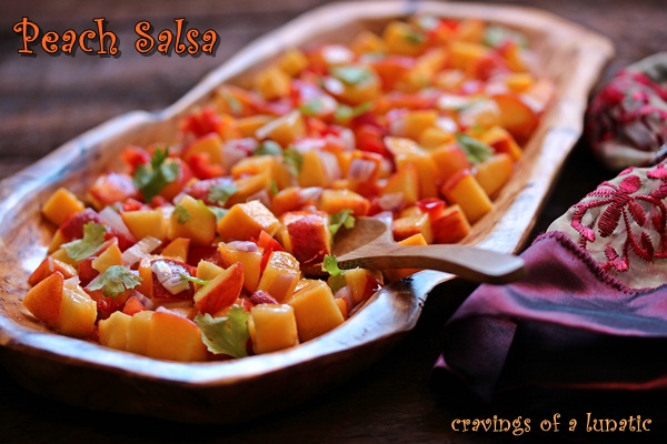 Peach Salsa | Cravings of a Lunatic | #peach #fruit #salsa