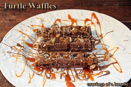Turtle Waffles by Cravings of a Lunatic