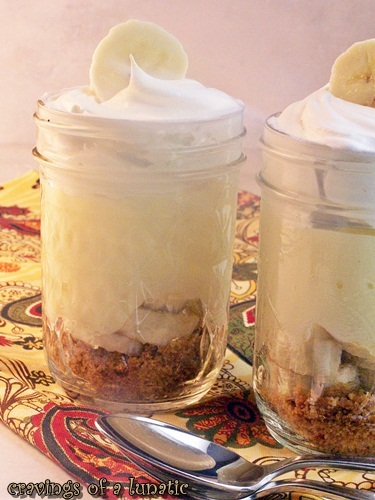 No Bake Banana Cream Pie in a Jar by Cravings of a Lunatic