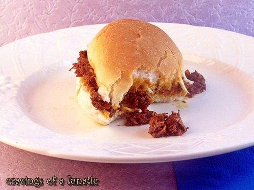Mini Pulled Beef and Shallot Sandwiches by Cravings of a Lunatic