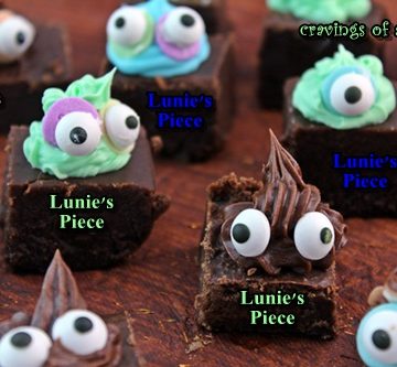 Chocolate fudge cooked to perfection and turned into little monsters.