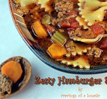 Slow Cooker Hamburger Soup | Cravings of a Lunatic | #slowcooker #soup #dinner