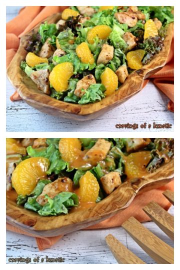 Mandarin Orange Chicken Salad from cravingsofalunatic.com- This easy salad recipe is filled with chicken and mandarin oranges. It's perfect for lunch or dinner.