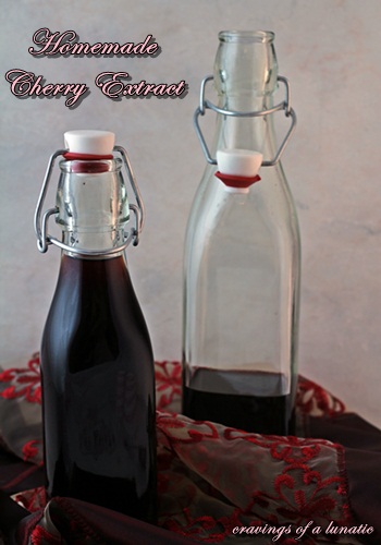 Cherry Extract from cravingsofalunatic.com- How to make your own cherry extract at home. It's so easy to make and the flavour is out of this world. 