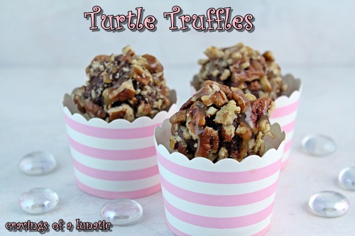 Turtle Truffles | Cravings of a Lunatic | #turtles #chocolate #truffles #easyrecipe #easydessert 