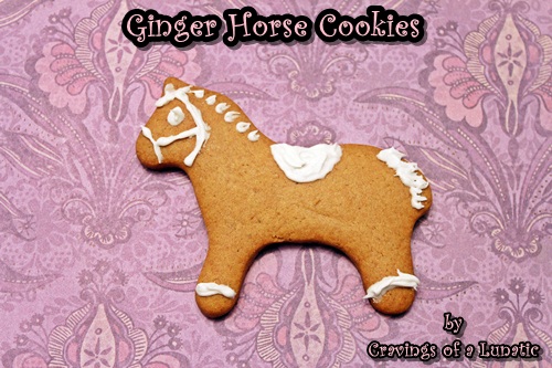 gingerbread cookies shaped and decorated like a horse