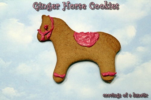 gingerbread cookies shaped and decorated like a horse