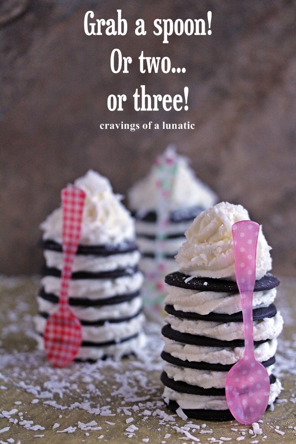 Coconut Cream Cookie Stacks by Cravings of a Lunatic