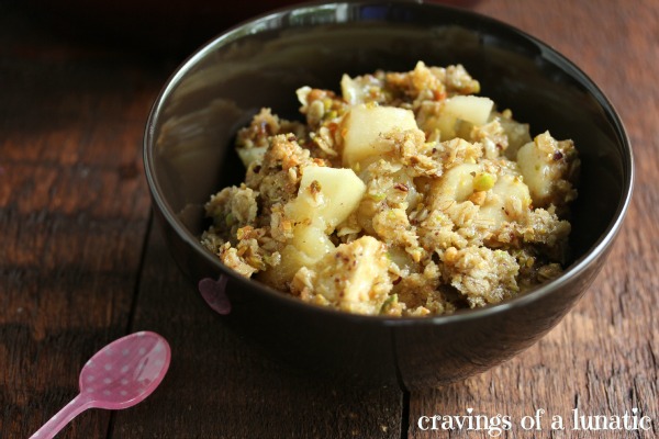 Pear, Apple and Pistachio Crumble by Cravings of a Lunatic 