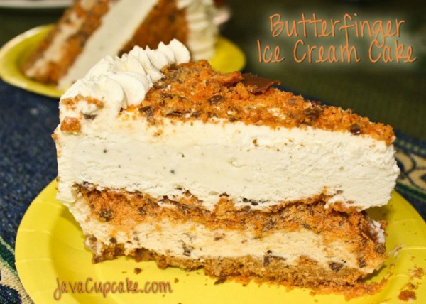 Butterfinger Ice Cream Cake