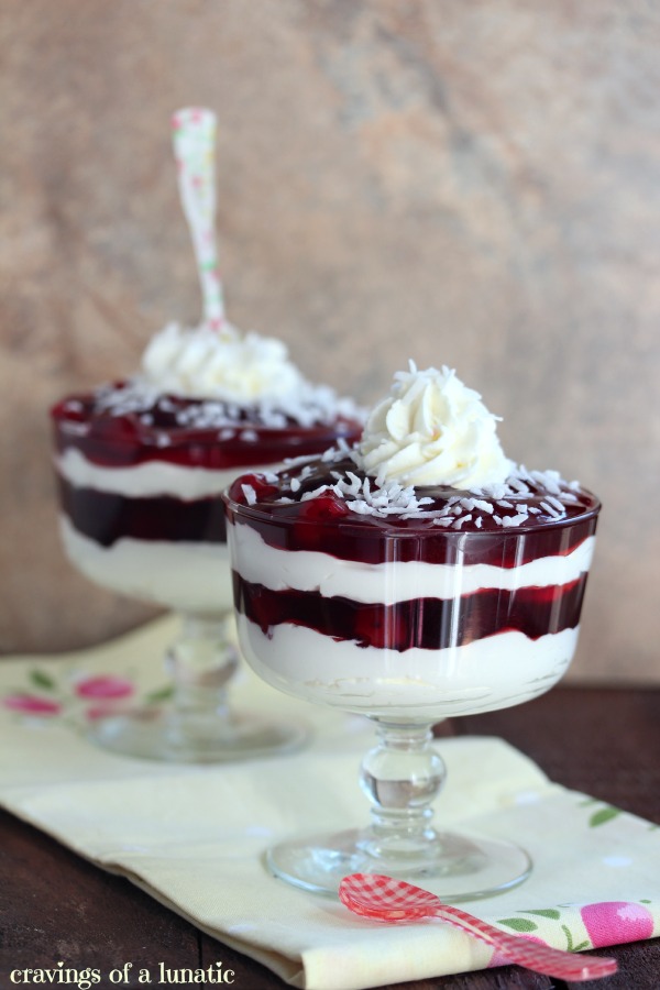 Coconut Whipped Cream And Cherry Parfaits by Cravings of a Lunatic 