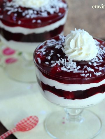 Coconut Whipped Cream And Cherry Parfaits by Cravings of a Lunatic