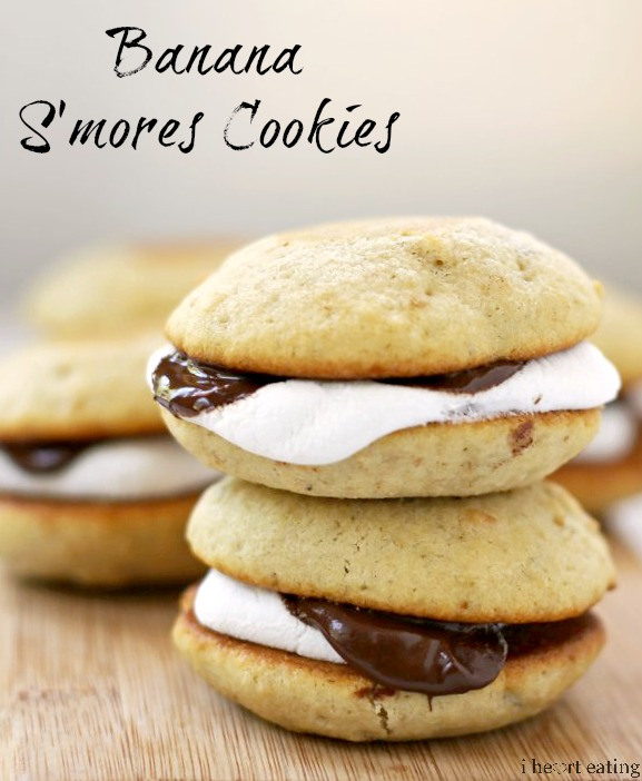 Banana S'mores Cookies by I Heart Eating