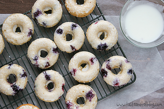 Blueberry Cherry Baked Donuts by Taste and Tell