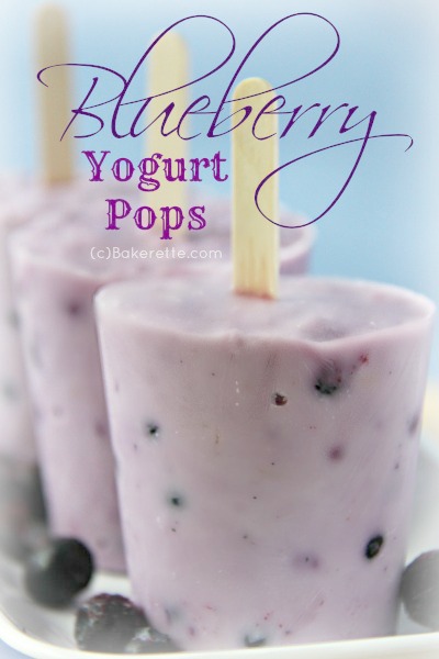 Fresh Blueberry Yogurt Pops by Bakerette