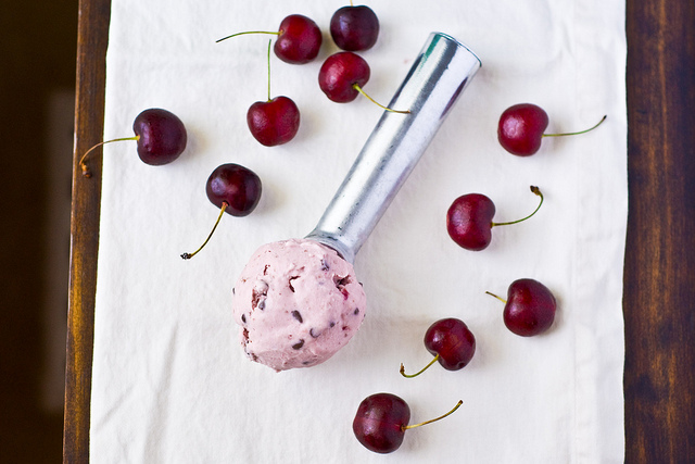 Cherry Amaretto Chocolate Chip Ice Cream by Cook Like a Champion