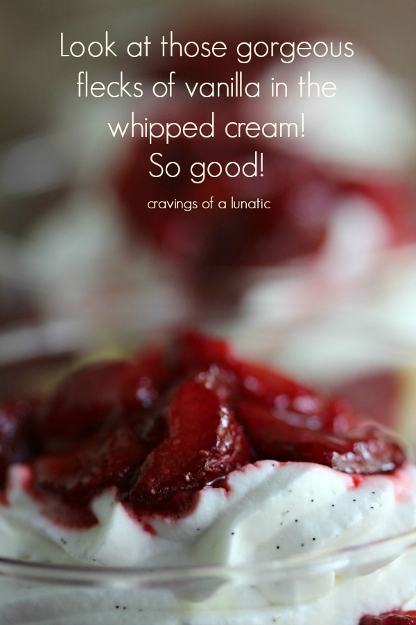 Roasted Strawberry Parfaits with Vanilla Bean Whipped Cream by Cravings of a Lunatic 