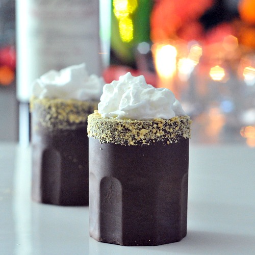 S’mores Shots in Chocolate Glasses by Spabettie by Spabettie