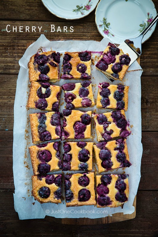 Cherry Bars by Just One Cookbook