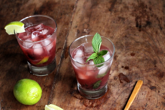 Cherry Caipiroska Cocktail by Vintage Kitchen Notes
