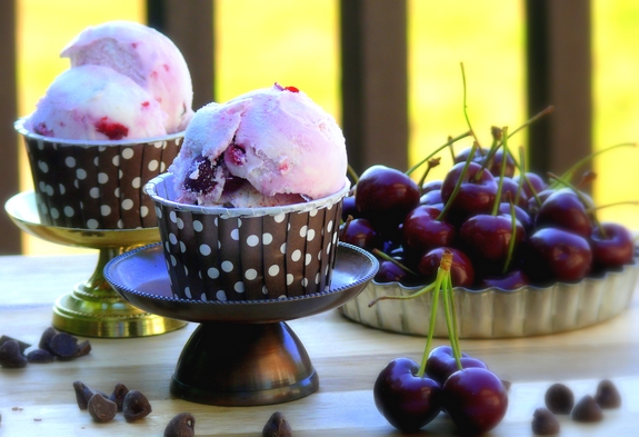 Coconut Cherry Chocolate Chip Ice Cream by Noble Pig