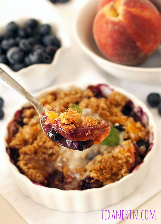 Blueberry Peach Crumble (100% Whole Grain and GF) by Texanerin