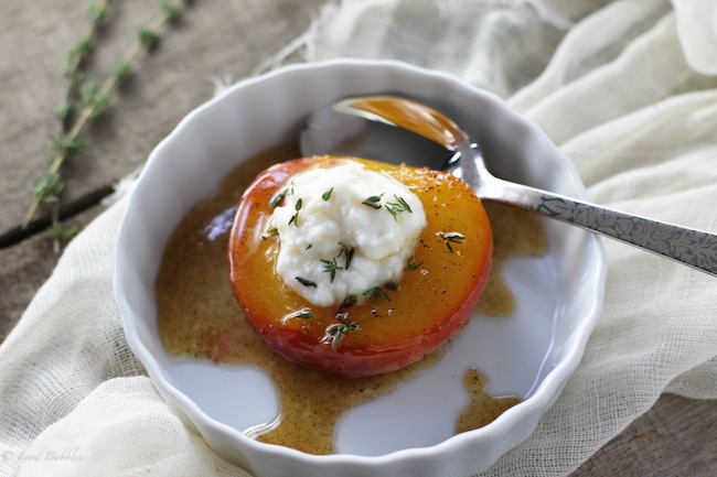 Honey Roasted Peaches with Thyme by Food Babbles