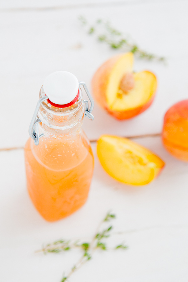 Peach Thyme Syrup by Oh My Veggies