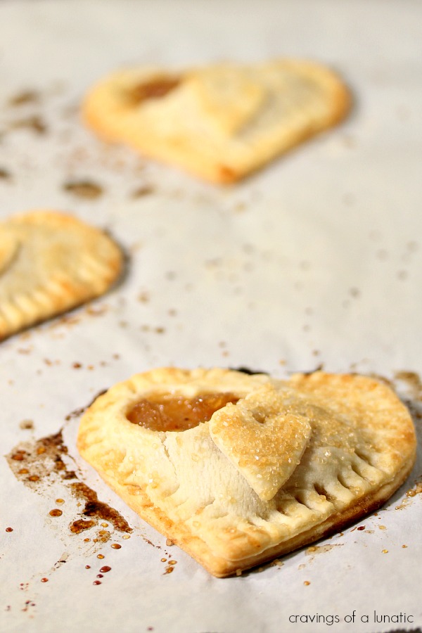 Apple Hand Pies on parchment paper