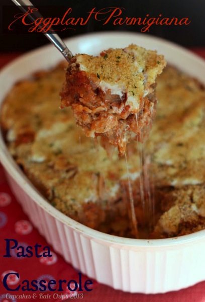 Eggplant Parmigiana Pasta Casserole by Cupcakes and Kale Chips