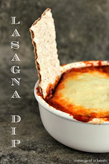 Lasagna Dip. This appetizer recipe is seriously simple to make and absolutely perfect for parties, game day or just a night in with friends.