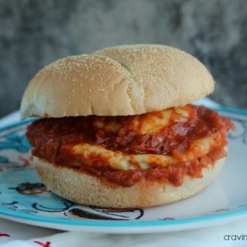 Ravioli Burger | Cravings of a Lunatic | This recipe is a burger stuffed in dough, then smothered in sauce.