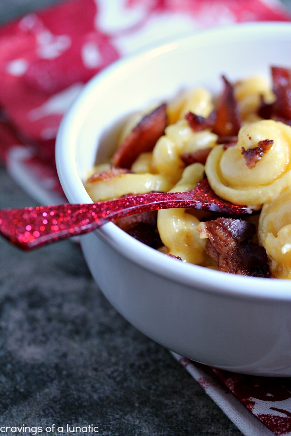 Smoked Bacon Mac and Cheese by Cravings of a Lunatic