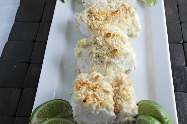 Coconut Almond Crusted Cod by Cooking in Stilettos | Simple, yet bursting with tropical flavour!