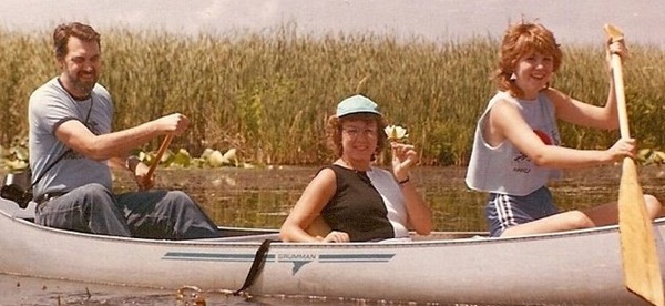 My Dad, My Aunt and myself canoeing 